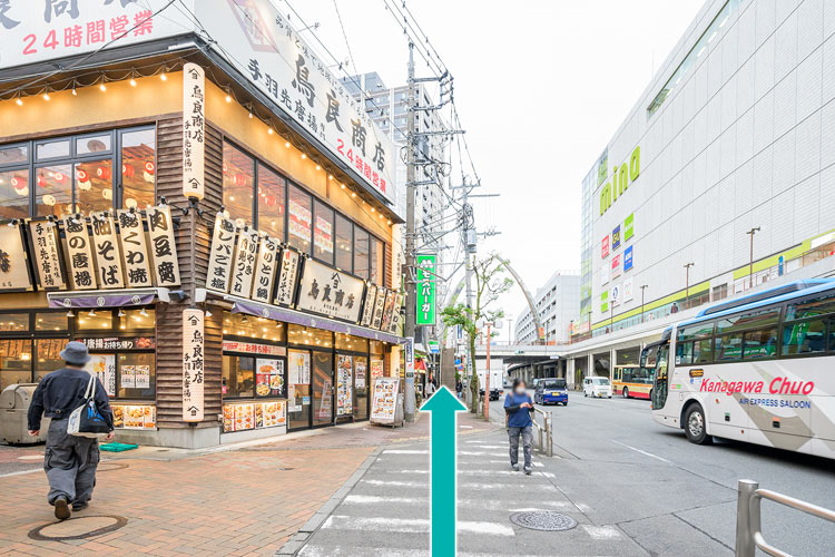 JR町田駅前からのルート